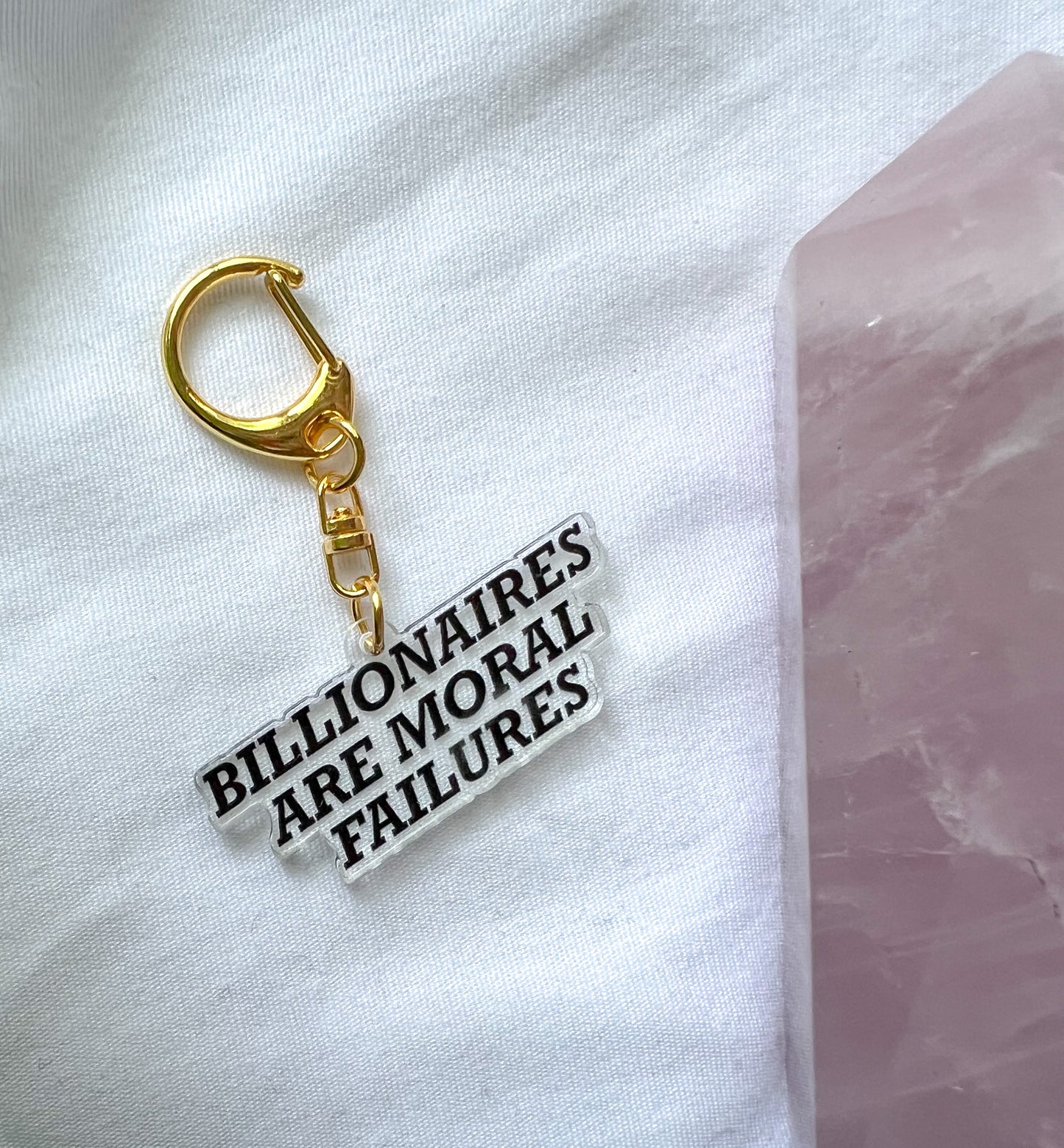 billionaires are moral failures keychains