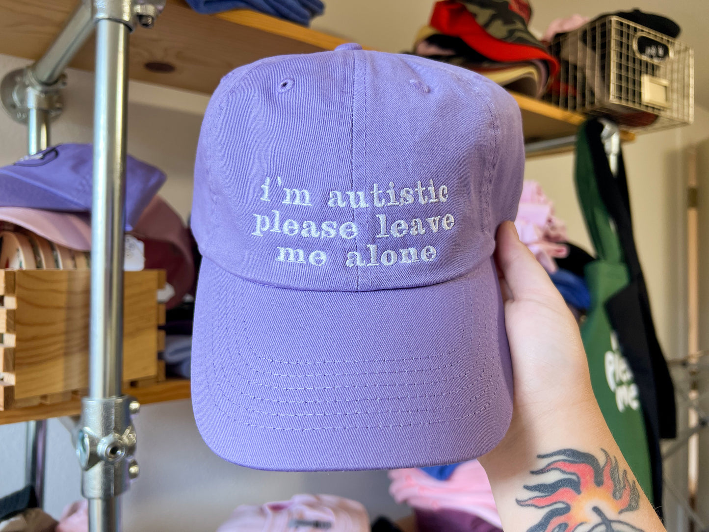 i’m autistic please leave me alone cap (PREORDER)