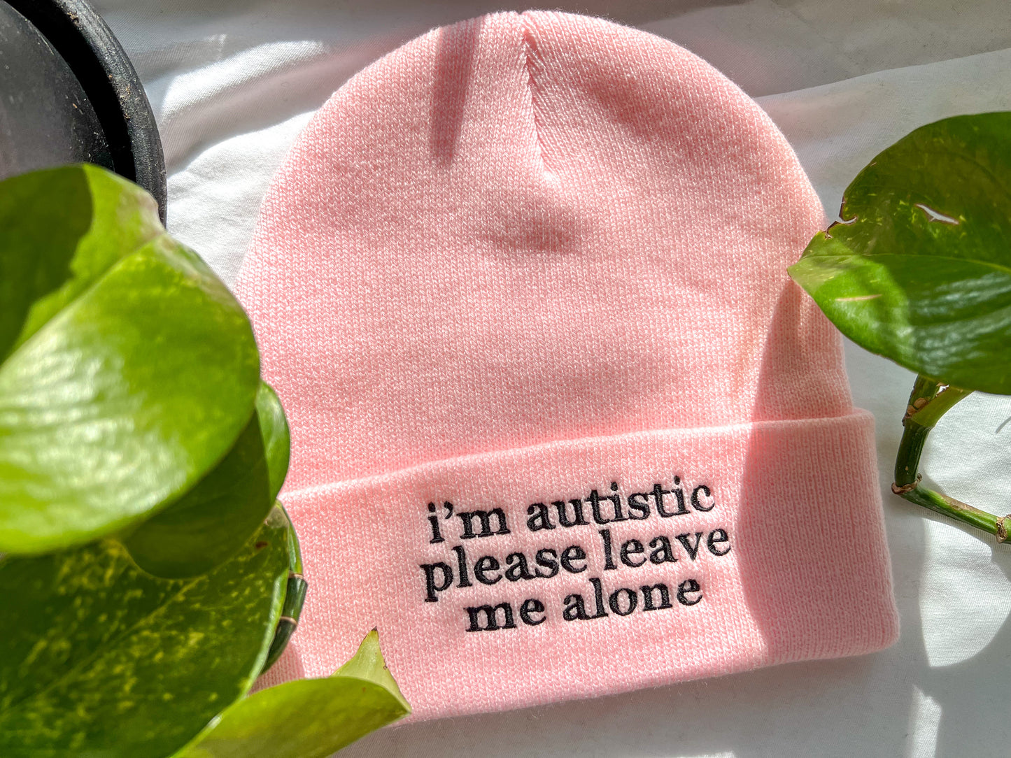 i’m autistic please leave me alone beanie