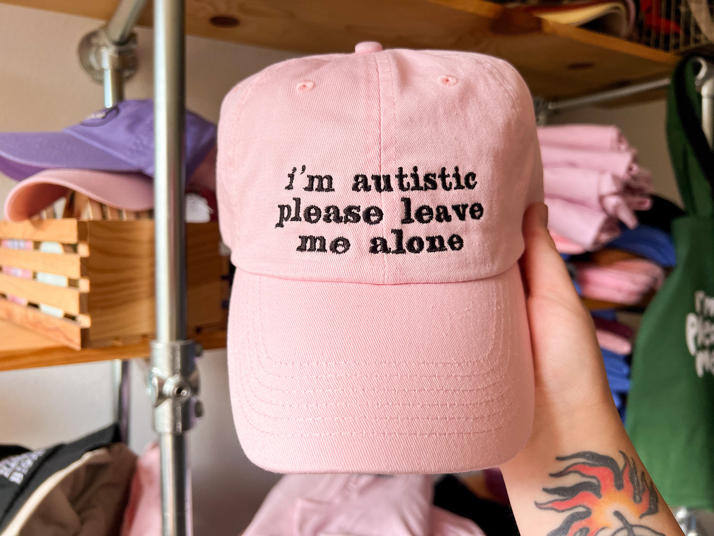 i’m autistic please leave me alone cap (PREORDER)