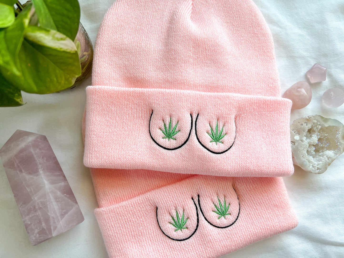 weed boobies beanie