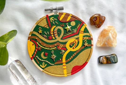 zodiac abstract embroidery