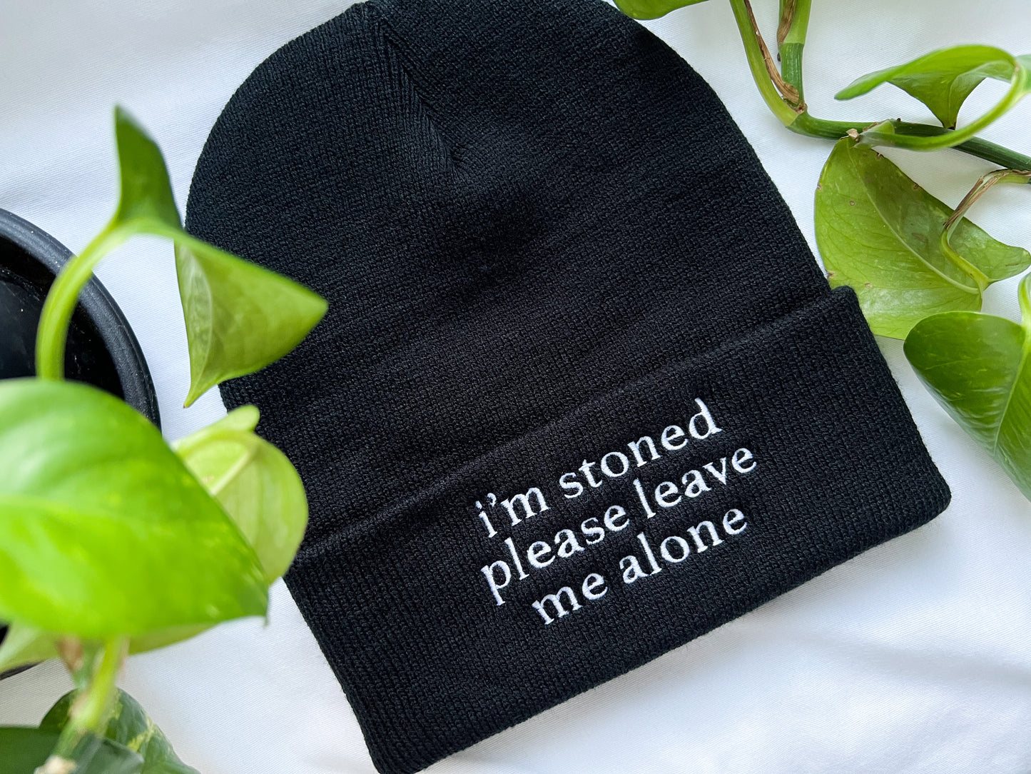 i’m stoned please leave me alone beanie (preorder)