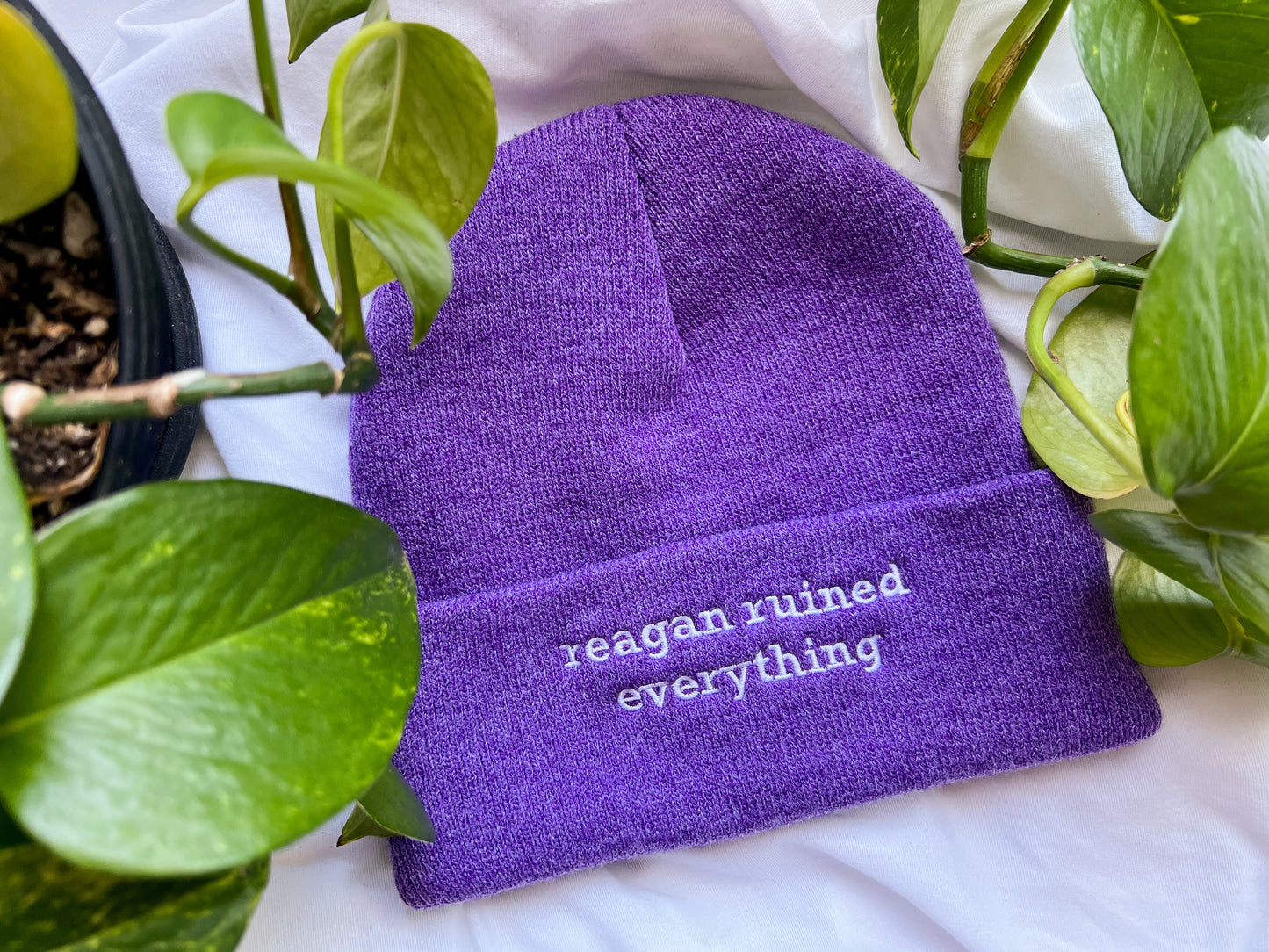 reagan ruined everything beanie