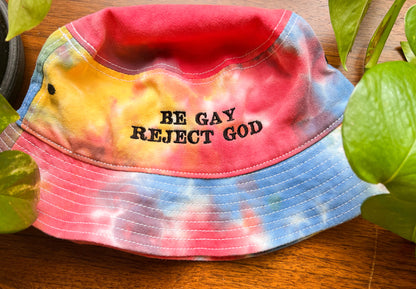 be gay reject god bucket hats (PREORDER)