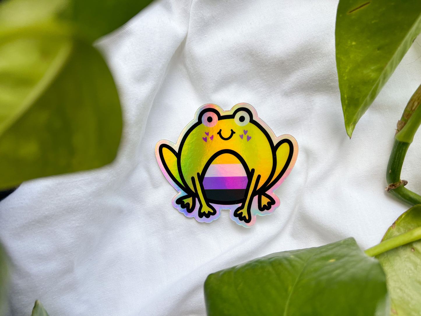 gay frog holographic stickers