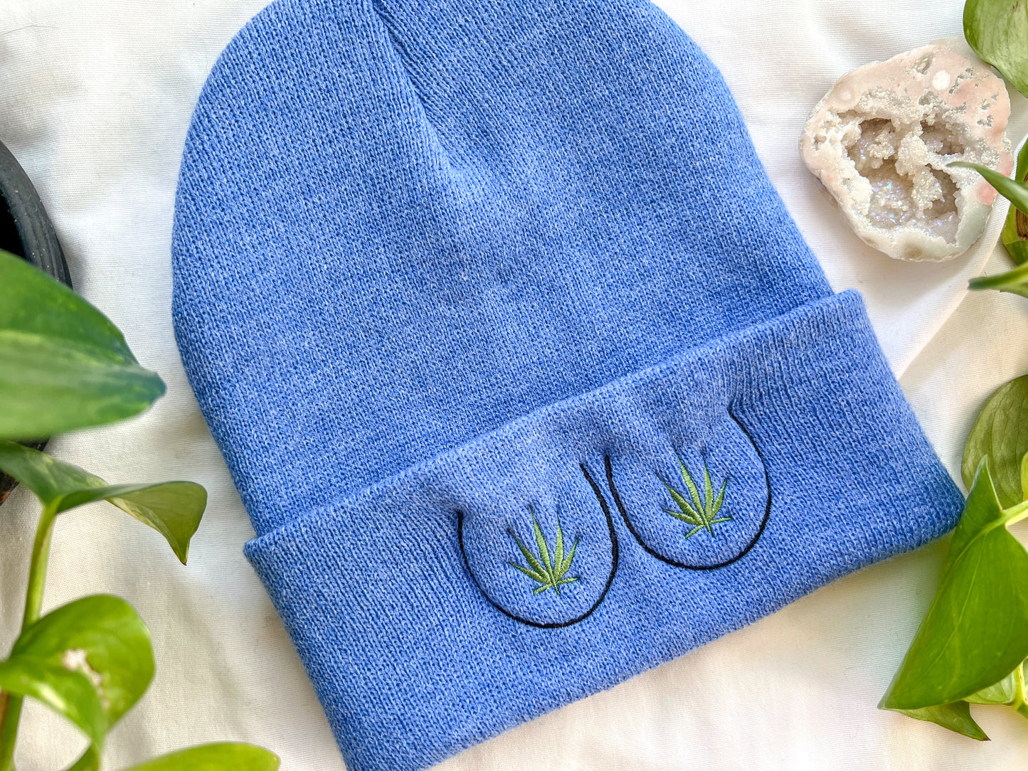 weed boobies beanie