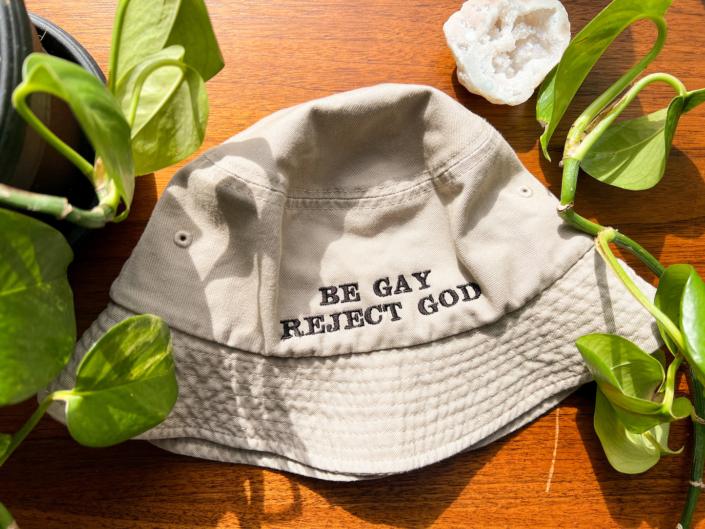 be gay reject god bucket hats (PREORDER)