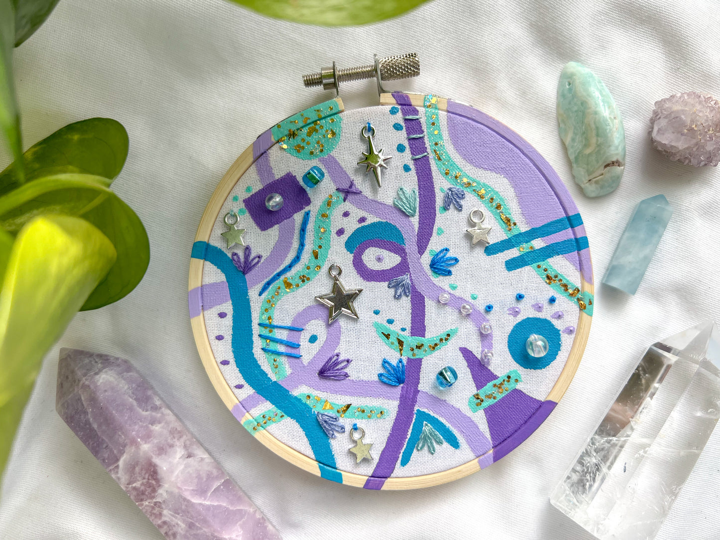zodiac abstract embroidery