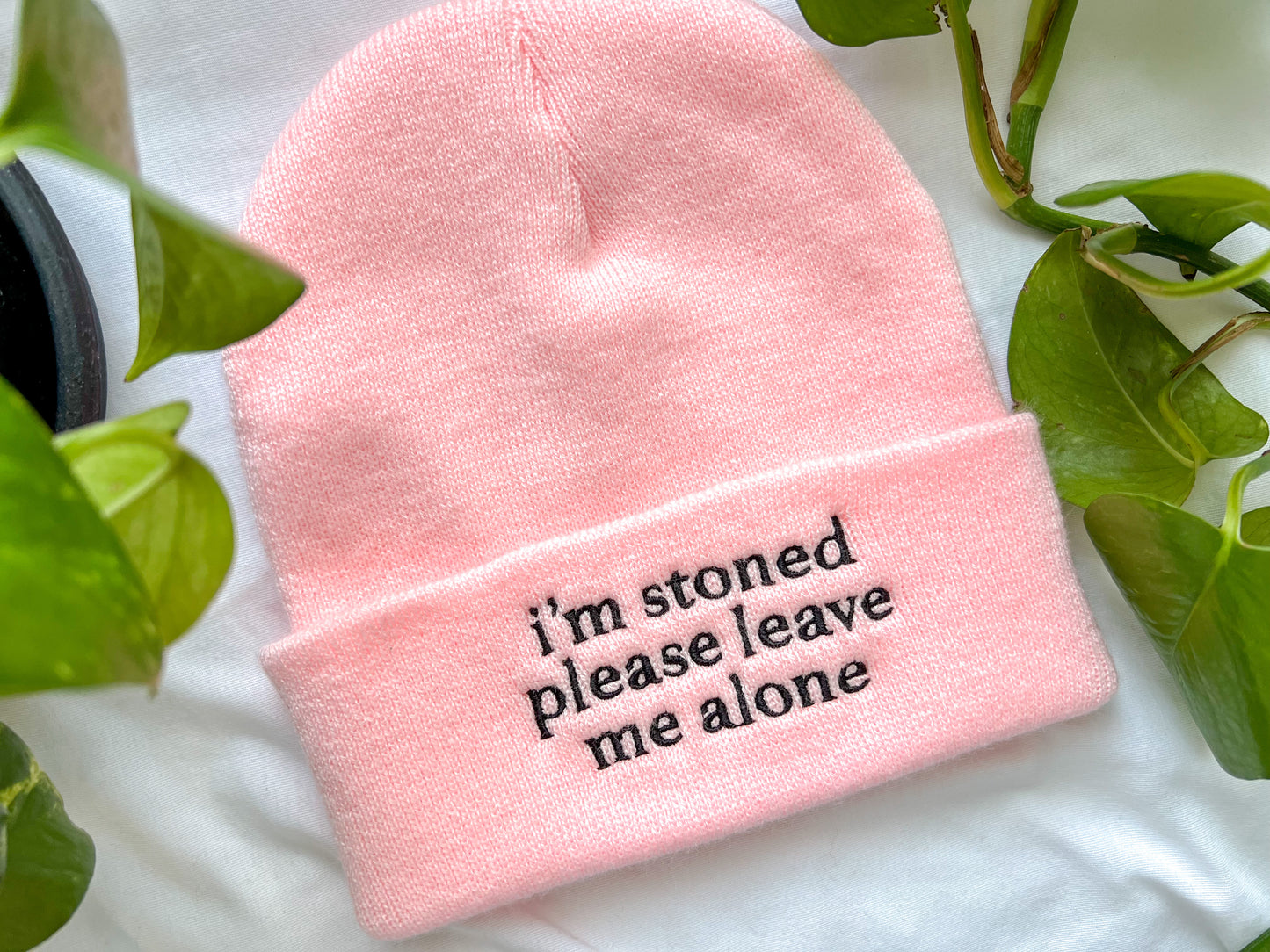 i’m stoned please leave me alone beanie (preorder)