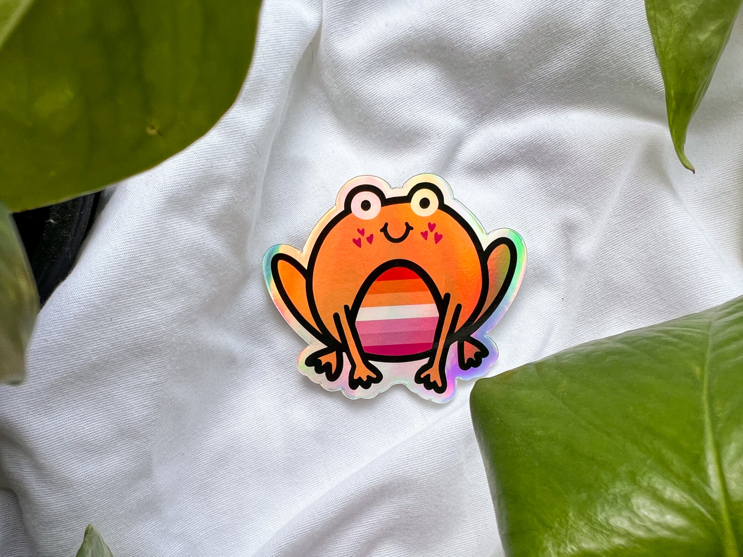 gay frog holographic stickers