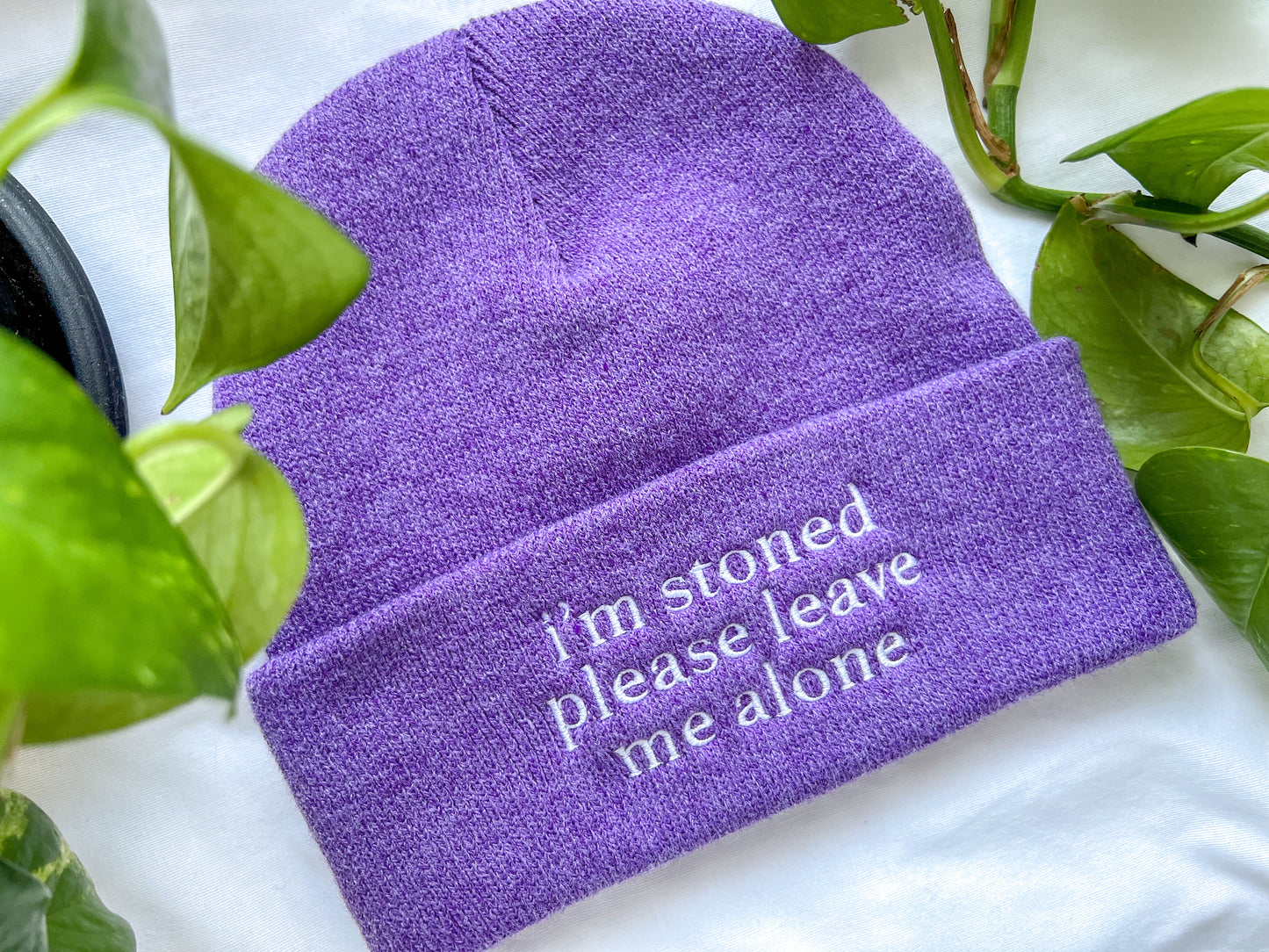 i’m stoned please leave me alone beanie (preorder)